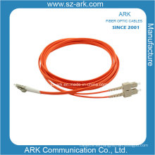 Cable de fibra óptica duplex SC / LC multimodo